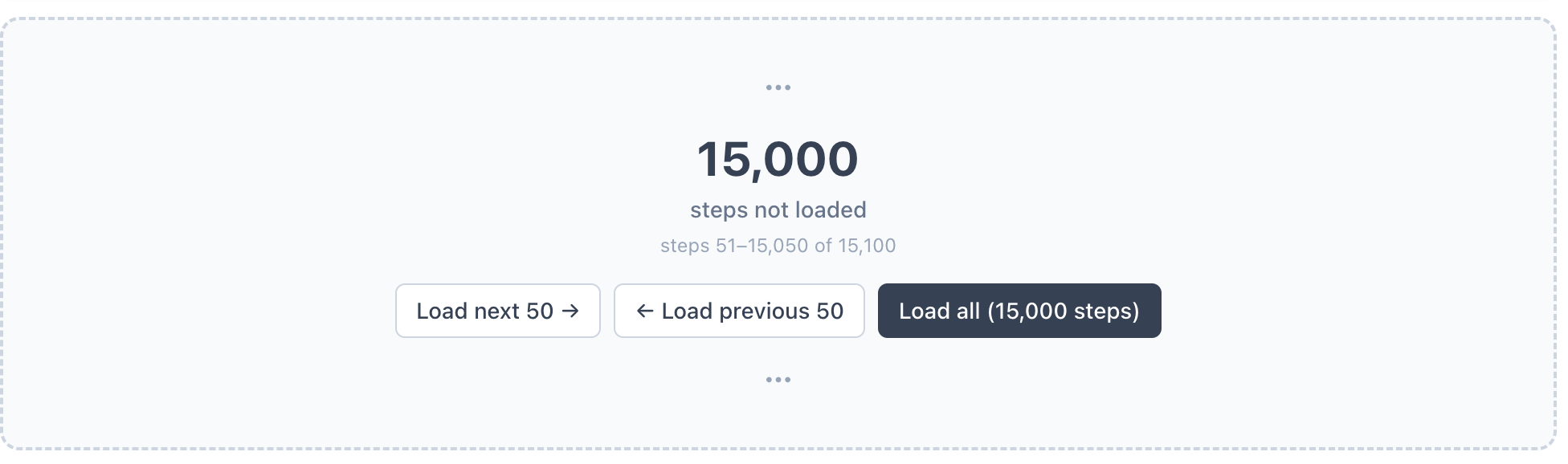 Workflow log filters and condensed view