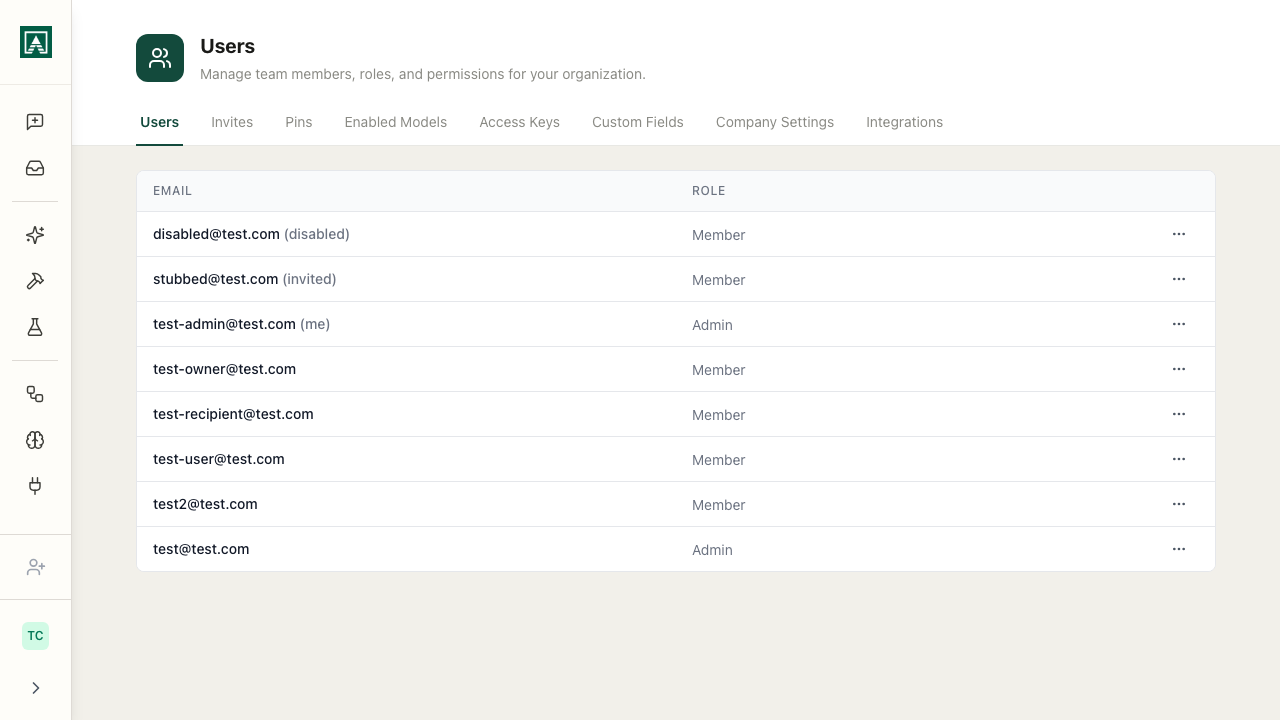 Users &amp; Invitations