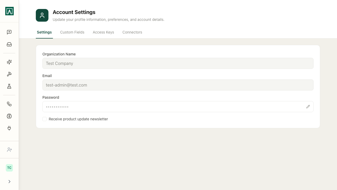 User Settings